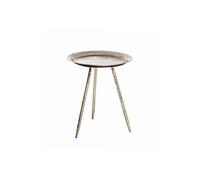 Table d'appoint coloris bronze antique en métal - H 47 x Ø 38 cm --