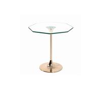 Table d'appoint coloris doré en acier - L 45 x P 45 x H 47 cm --