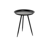 Table d'appoint coloris noir en métal - H 54 x Ø 44 cm --
