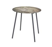 Table d'appoint coloris noir-nature - Dim : H 41 x Ø 40 cm --