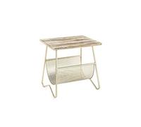 Table d'appoint coloris Or-nature en métal - L 50 x P 40 x H 51 cm --