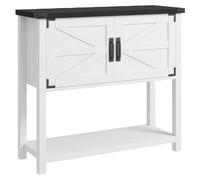 Table d'appoint – Console Petite table – Table d'entrée Meuble de rangement – Petite armoire Couleur : blanc et gris Design économe en espace Bois plaqué