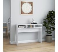 Table d'appoint, Console, Vidaxl, blanc brillant, 105x30x80 cm, bois d'ingénierie T155