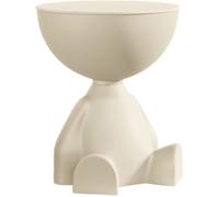 Table d'Appoint Créative de Boisson avec Plateau de Rangement, Table de Bout Supporte Jusqu'à 10 kg, pour Petit Espace, Blanc