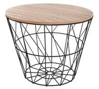 Atmosphera - Table d'appoint Kumi Noire D38 cm
