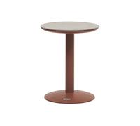 Table d'appoint D40 pierre frittée Soletia acajou Hespéride