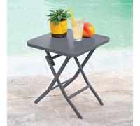 Table d'appoint de jardin carré GREENSBORO Graphite 40 x cm - Acier, Traitement anti-rouille renforcé Hespéride