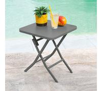 Table d'appoint de jardin carré GREENSBORO Vert laurier 40 x cm - Acier, Traitement anti-rouille renforcé Hespéride