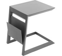Table d'appoint de jardin carrée ALLURE Graphite 55 x 45 cm - Aluminium traité époxy Hespéride
