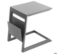Table d'appoint de jardin carrée ALLURE Graphite 55 x 45 cm - Aluminium traité époxy Hespéride