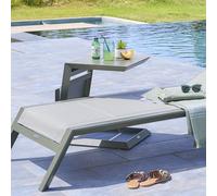 Table d'appoint de jardin carrée ALLURE Vert laurier 55 x 45 cm - Aluminium traité époxy Hespéride