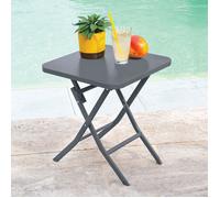 Table d'appoint de jardin carré GREENSBORO Graphite 40 x cm - Acier, Traitement anti-rouille renforcé Hespéride