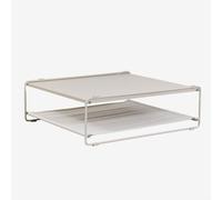 Table D'appoint De Jardin Convertible En Pouf En Acier Amaro Tapioca Beige - Bleu Marin