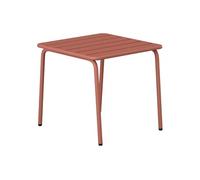 Vente-unique - Table d'appoint de Jardin en métal carrée - Terracotta - MIRMANDE de MYLIA
