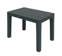 Table d'appoint de jardin - En plastique - Anthracite - 60 x 39 x 45 cm
