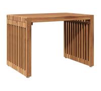 vidaXL Table d'appoint de jardin marron 50 x 32,5 x 35 cm en bois massif de teck