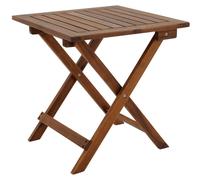 Table d'appoint de jardin pliante en bois d'acacia, 46 x 46 cm, gain de place