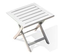 Table d'Appoint de Jardin Pliante ""Marius"" 43cm Blanc
