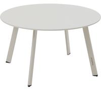 Table d'appoint de jardin rond SAONA Argile 70 x 40 cm - Acier traité époxy, Traitement anti-rouille renforcé Hespéride