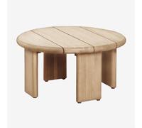 Table D'appoint De Jardin Ronde Ø70 Cm En Bois D'acacia Famara Acacia Marron Clair