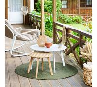 Table d'appoint de jardin ronde OLVINIA Acacia 46 x 35 cm - certifié FSC® Hespéride
