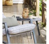 Hespéride – Table d'appoint de jardin Saona ronde Graphite 70 x 40 cm acier traité époxy antirouille