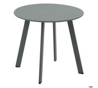 Table d'appoint de jardin ronde ""Saona"" vert laurier 50 x 45cm en acier - Hespéride