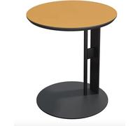 Table d'appoint de luxe - Table d'extrémité - Table basse - Table de thé - Ronde - Cuir pleine fleur - Structure métallique - 46 cm