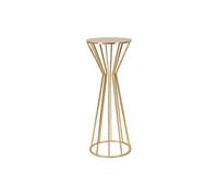 Mauro Ferretti Table d'appoint décoratif Stick rond haut métal doré style glam 38 cm