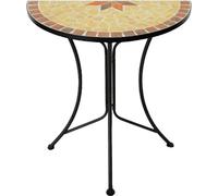 Table d'appoint demi-ronde - 60 x 30 cm - Décoration de jardin en mosaïque, table à fleurs