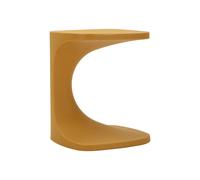 Table Basse Ibiza Moutarde En Polyéthylène 42 X 42 X 52 Cm - Table D'Appoint Moderne Au Design Arqué Et À La Couleur Ensoleillée - Collection Ibiza
