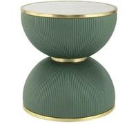 Paris prix Table d'appoint design ronde - Vert & or