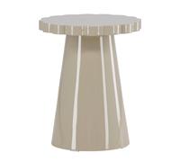 Table d'Appoint Design "Krull" 55cm Beige Laqué