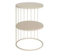 Table d'Appoint Design Métal Kobu 52cm Beige