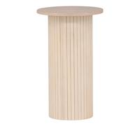 Table d'Appoint Design Nervuré "Bianca" 65cm Naturel