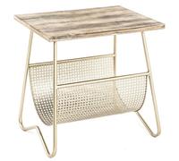 Table d'Appoint Design Porte Revues 51cm Or