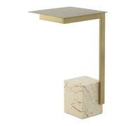 Paris Prix Table d'appoint Rocio Design 56 cm Blanc & Or