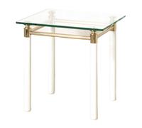 Paris Prix Table d'Appoint Ruben Design 44 cm Blanc & Or