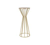 Table d'appoint décoratif rond haut en métal doré style glam 38cm Stick