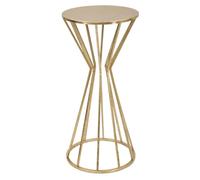 Table ronde en métal doré, ø 38 x 80 cm