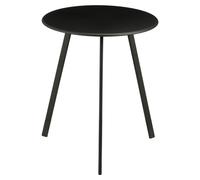 Table d'appoint d'extérieur Mica Decorations Seattle - Table basse ronde - Table pour plantes et table basse - 45 x Ø38 cm - Métal - Noir
