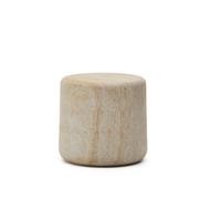 Table d'appoint Drasi en béton avec finition effet travertin, Ø 46 cm
