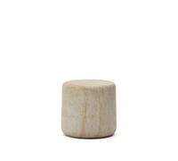 Table d'appoint Drasi en béton avec finition effet travertin, Ø 46 cm