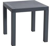 Table d'appoint - Elégante - Résistante aux intempéries - Matériau de haute qualité : Gris foncé