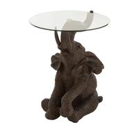 Table d'Appoint Éléphant 65cm Marron Foncé
