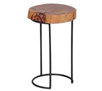 FineBuy Table d'appoint 28x28x45 cm Bois Massif Acacia