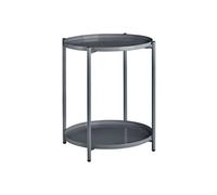 Table d'appoint en acier gris foncé