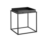 Table basse - TECTAKE - Table d'appoint CAMBRIDGE en acier avec étagère et embouts pour le sol, 40 x 40 x 44 cm - Noir
