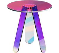 Table d'appoint en acrylique φ45 x 48 cm - Table basse en acrylique multicolore - Facile à nettoyer - pour le café, les boissons, les repas, les snacks - Salon, chambre à coucher & Co.