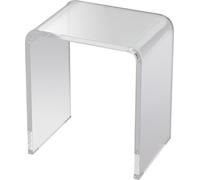 Table d'appoint en acrylique, table d'appoint en lucite en forme de C, table d'appoint en acrylique transparent pour boissons, aliments, collations, e dans le salon, la chambre à coucher et le bureau.